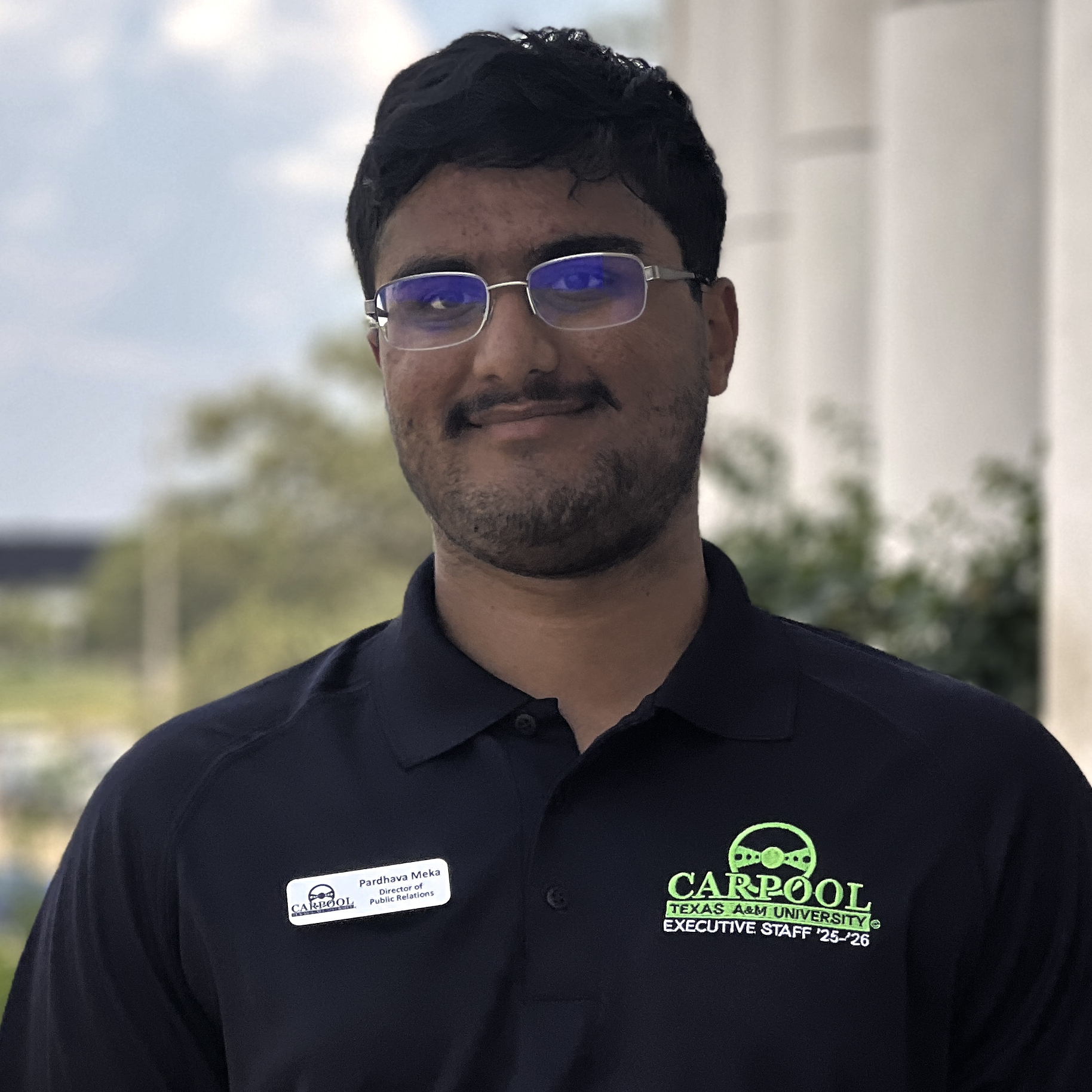 Portrait of Pardhava Meka, Director of Public Relations